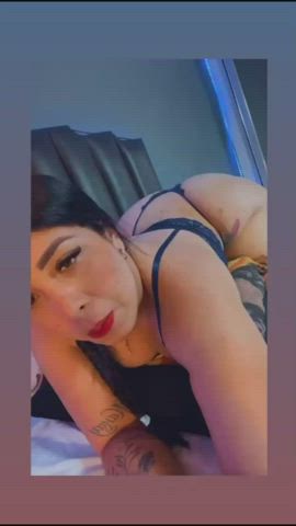 bbw big ass latina lingerie selfie tattoo tease clip