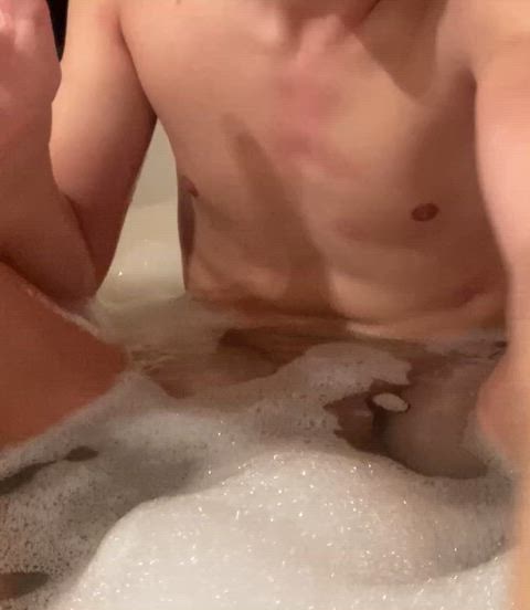 bwc bath bathtub big dick cock fat cock masturbating solo teen clip