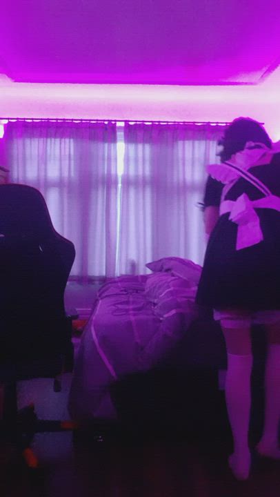 cute femboy maid twink clip