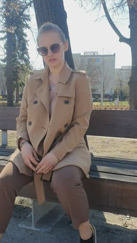 An ordinary, unassuming girl just sat on a bench in the park. Heh