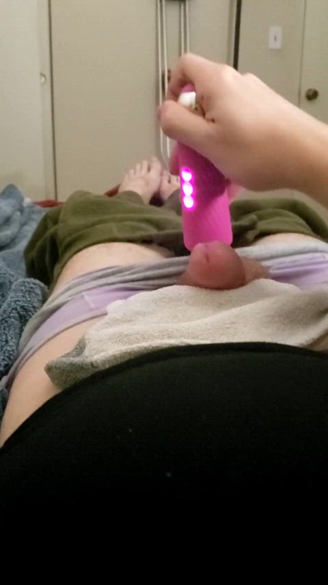 cum femboy magic wand masturbating sissy clip