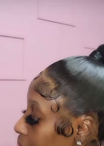 cute ebony ponytail clip