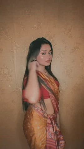 dancing downblouse hotwife housewife indian saree sensual clip