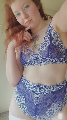 Wore this lingerie today and we got beautiful blue sunny skies