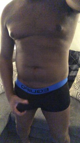 Small underwear but a big dick