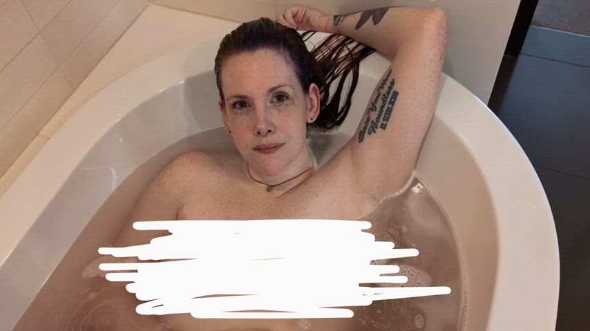 amateur bathtub boobs natural tits onlyfans redhead solo tease tits white girl clip