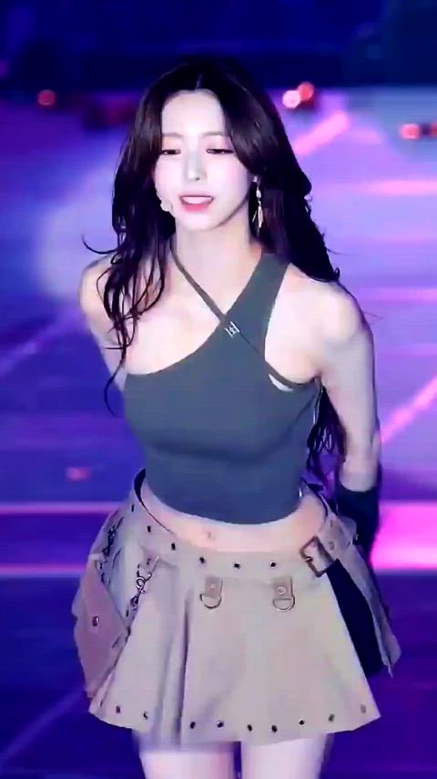 abs armpits asian dancing korean pale skirt thighs tight ass kpop clip