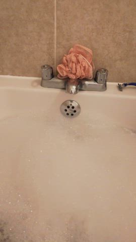 just relaxing in the bath with bubbles