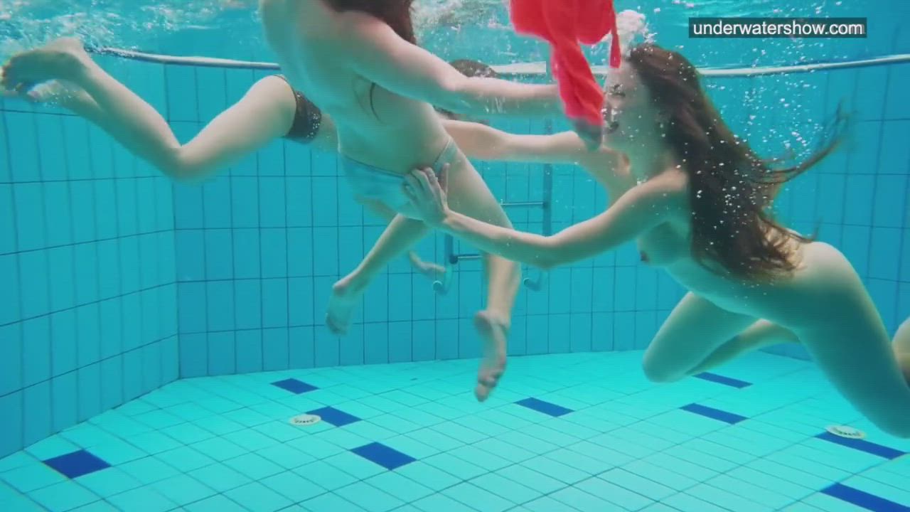 Beach European Nudist Pool Swimming Pool Teasing Underwater clip