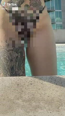 alt big tits bikini bouncing tits censored emo tease tiktok clip