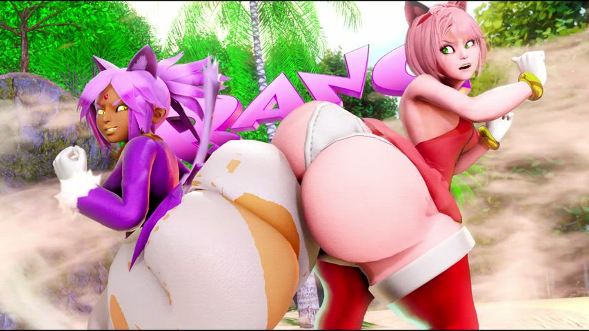 Amy Rose Booty Bouncing clip