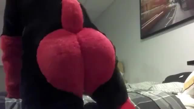 Massive Red Fursuit Booty