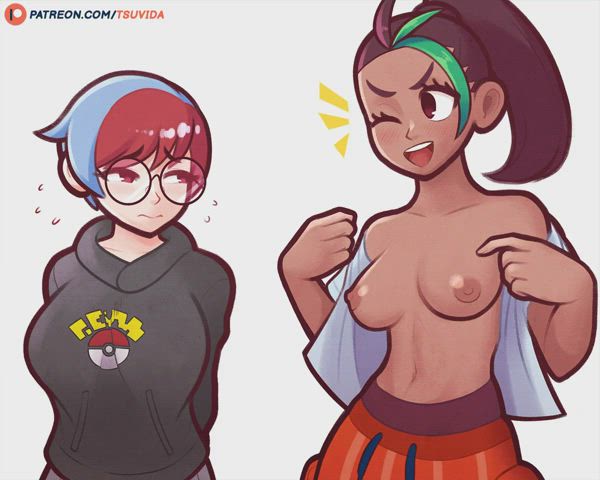 animation anime big tits boobs hentai teen teens tits clip