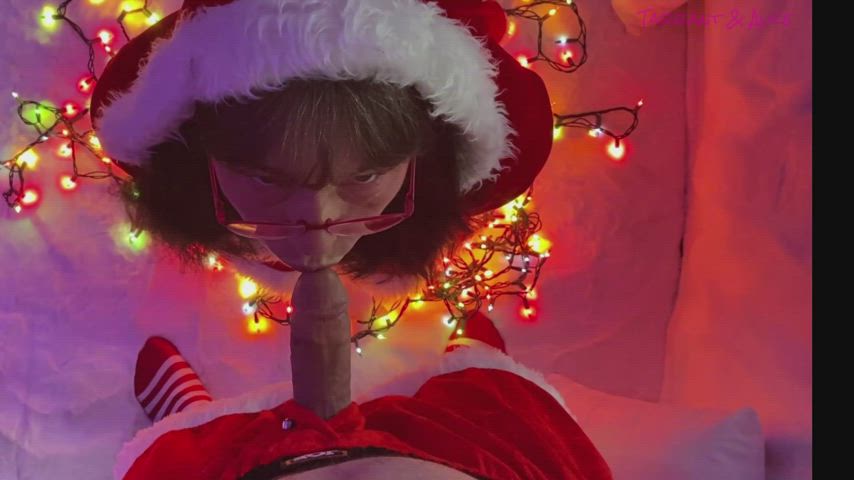 blowjob christmas milf tease clip