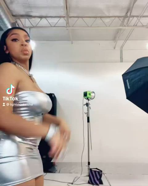 bouncing tits celebrity ebony tiktok tits clip