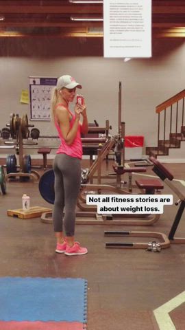 Blonde Bubble Butt Fitness Gym Muscular Girl Workout clip