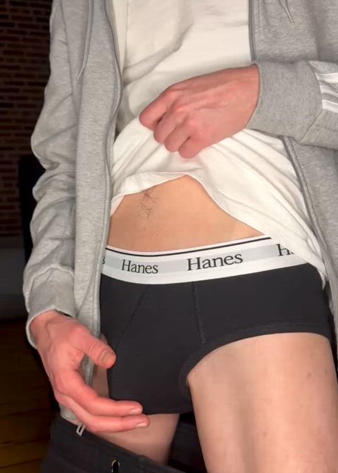 Semi-hard bulge in briefs 