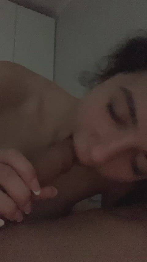 blowjob latina close up selfie foreskin clip