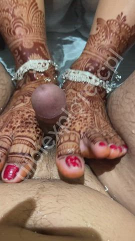 Rate my Indian footjob with Heena on it. (C)