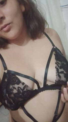 I'm waiting for someone who wants to take possession of my tits.
