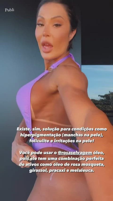 ass big ass big tits bikini brazilian celebrity fitness muscular girl clip