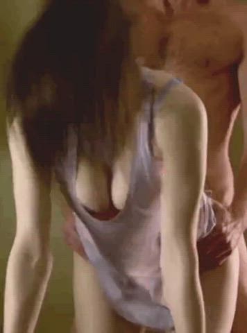 alexandra daddario big tits boobs celebrity doggystyle sex clip