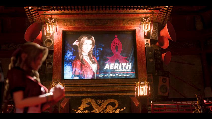 (Aerith) and (Tifa) as slaves of Don Corneo