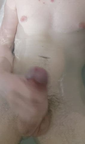 bathtub cumshot male masturbation massage solo clip
