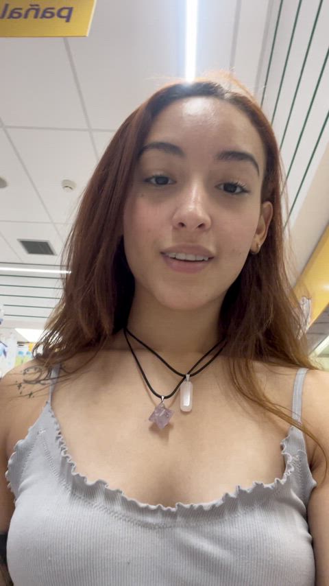 Flashing my boobs in the supermarket