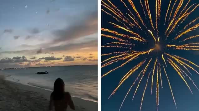 KENDALL JENNER in Bikini Top Watching Fireworks - Instagram Video 08/20/2020