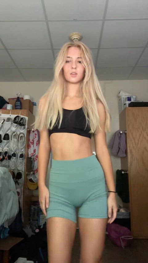 big ass blonde dorm spandex tiktok real-girls-on-tiktok clip