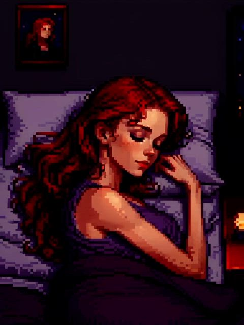 animation pixelated redhead clip