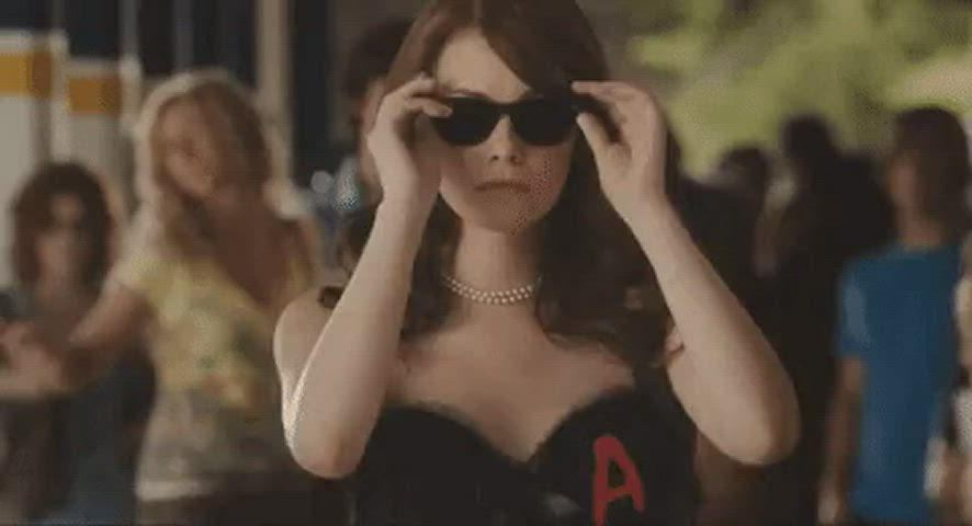 emma stone glasses redhead clip