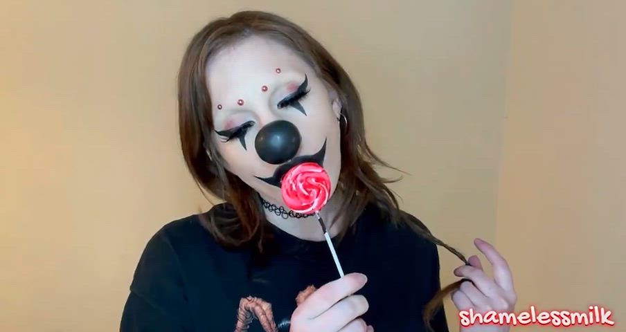 “Goth Clowngirl Red Lollipop” available now !