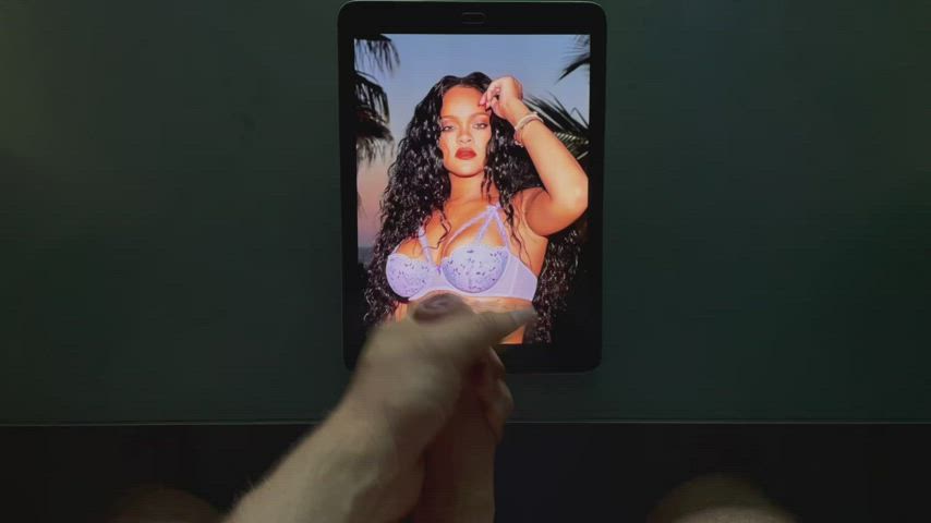 boobs celebrity cum on tits cumshot facial rihanna tits tribute clip