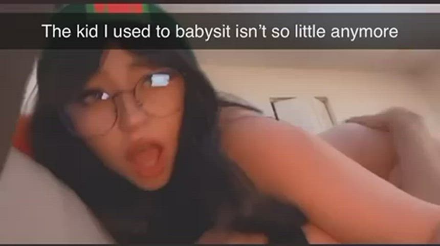 The girl who used to babysit you is now sitting on your cock