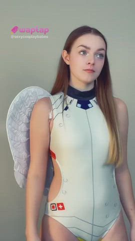 angel cosplay tiktok clip