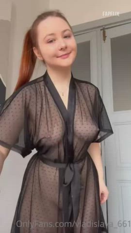 big tits boobs nipples nipslip onlyfans redhead russian clip