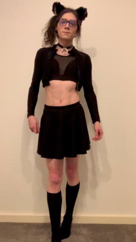 femboy knee high socks sissy slut skirt clip