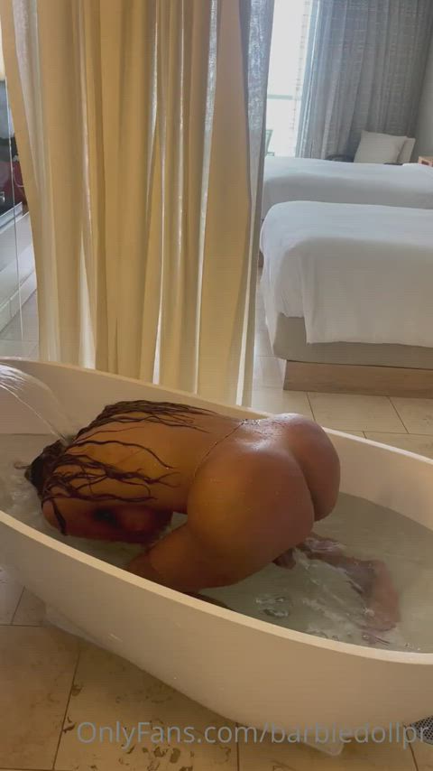 ass balls bath bathtub cock trans trans woman clip