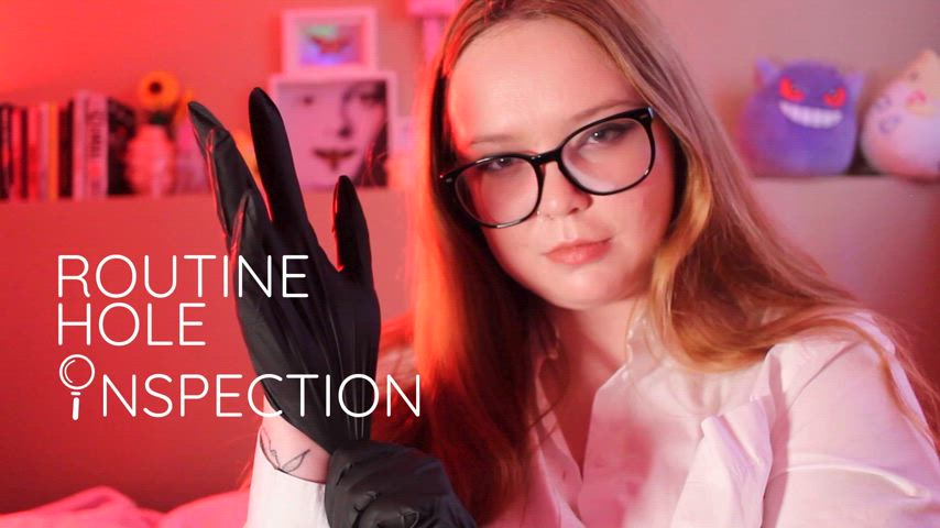 anal play bbw big tits fantasy femdom fetish glasses latex gloves nylons pov femdom-pov