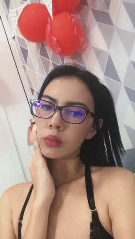 Glasses Latina Lingerie Lips Small Tits Tattoo clip