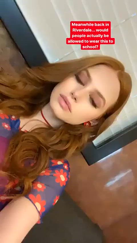 big tits bra celebrity cleavage madelaine petsch redhead softcore clip