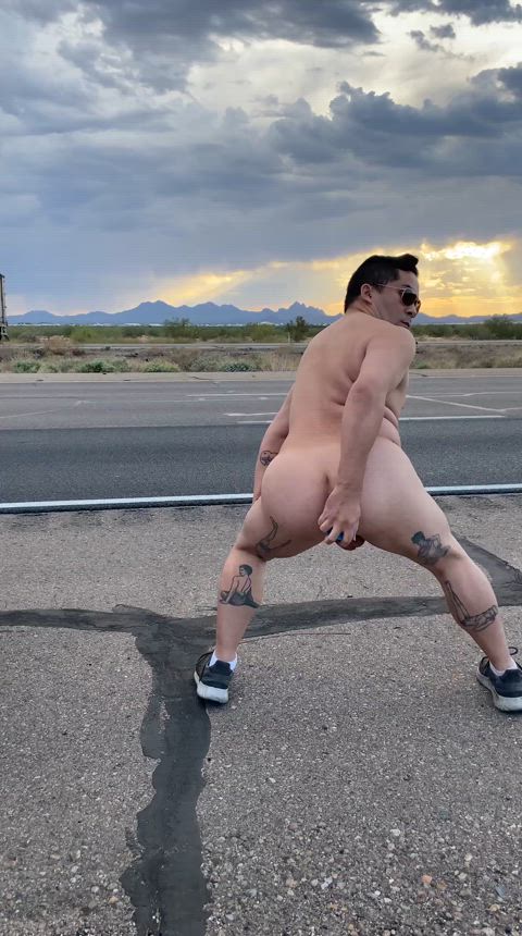 caught dildo exhibitionist gay outdoor public tattoo r/caughtpublic clip