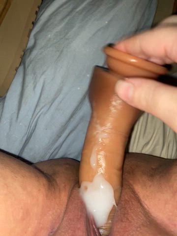 When you crave being bred so badly that you buy white lube and fill yourself up with