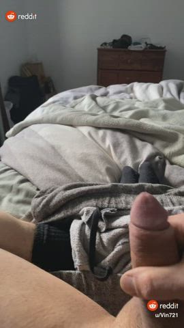 Uncut Thick Cock Jerk Off Porn GIF by vin721 (M)