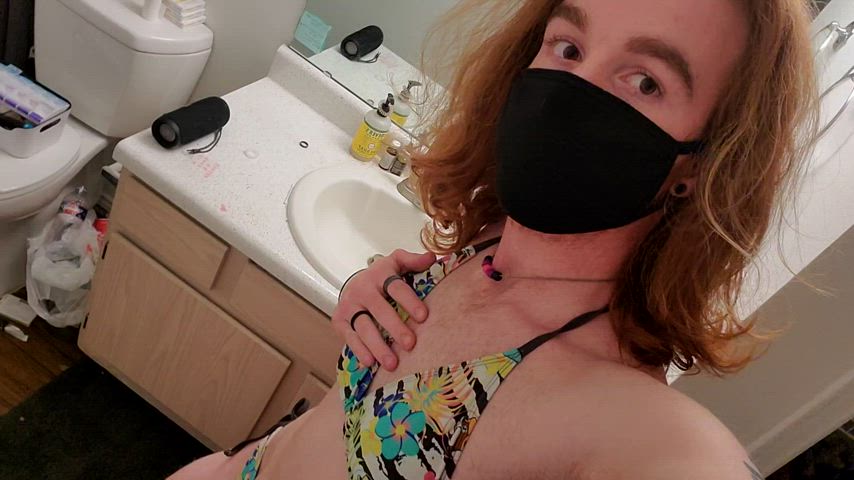 boy pussy femboy feminization swimsuit clip