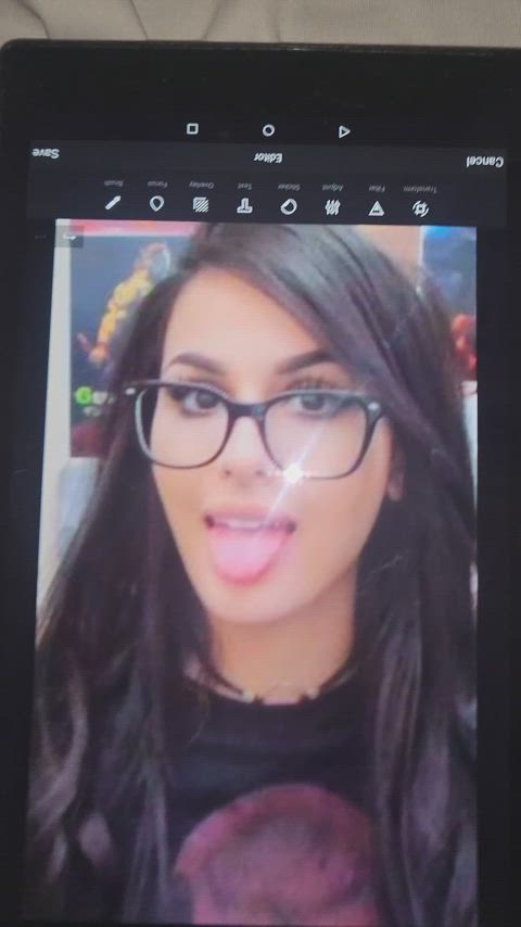 babe celebrity cum cum in mouth glasses gooning huge load tiktok tribbing tribute