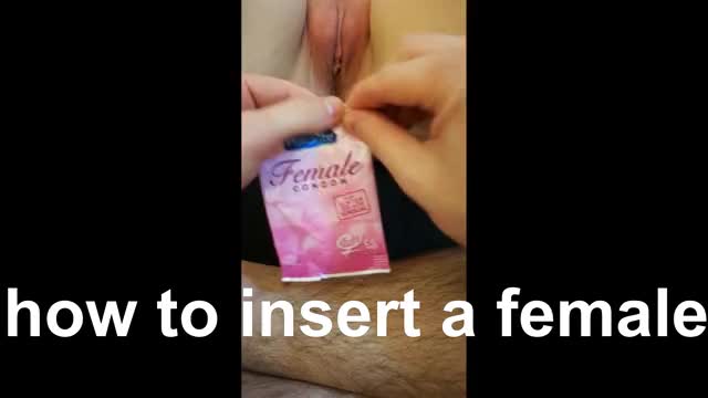 first time inserting female condom pov close up fucking