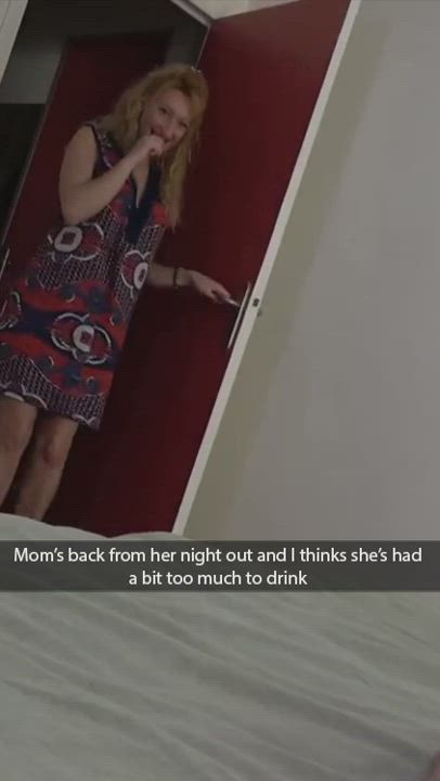 Mom comes home drunk and horny